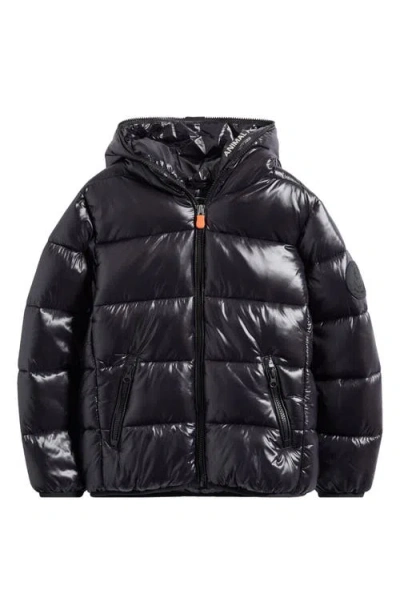 Save The Duck Kids' Kate Water Repellent Puffer Jacket In Black