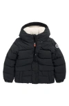 Save The Duck Kids' Klaus Hooded Puffer Jacket In Black