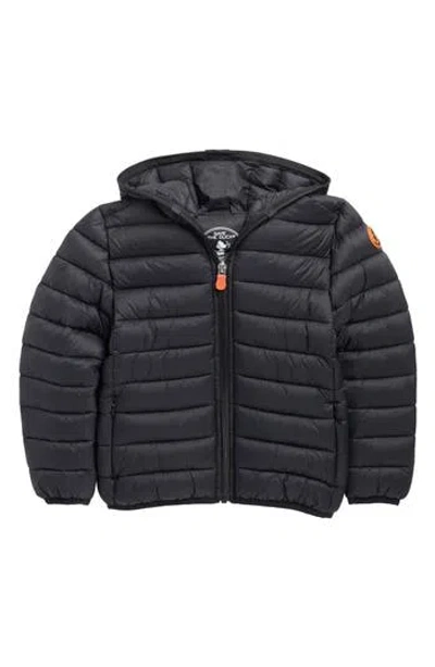 Save The Duck Kids' Lily Hooded Puffer Jacket In Black