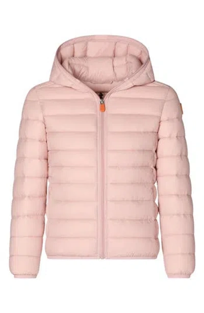 Save The Duck Kids' Lily Hooded Puffer Jacket In Pink