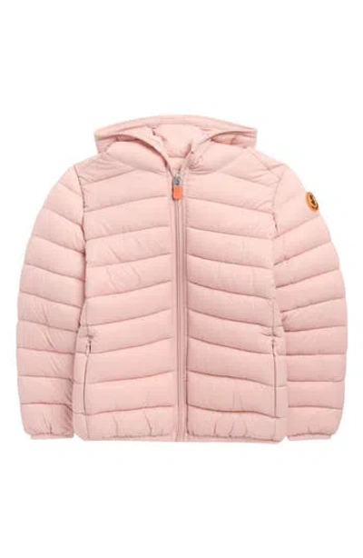 Save The Duck Kids' Lily Hooded Puffer Jacket In Pink