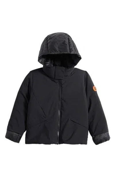 Save The Duck Kids' Liri Hooded Jacket In Black