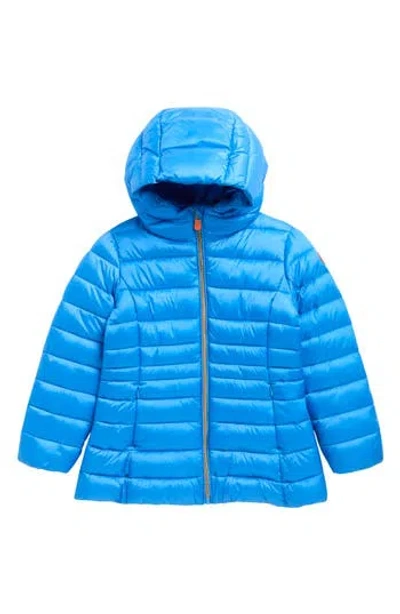 Save The Duck Kids' Maggy Hooded Puffer Jacket In Blue