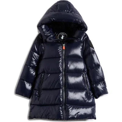 Save The Duck Kids' Millie Hooded Puffer Jacket In Black