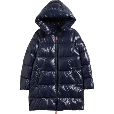 Save The Duck Kids' Millie Water Resistant Puffer Coat In Blue