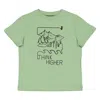 SAVE THE DUCK SAVE THE DUCK KIDS MINT GREEN THINK HIGHER PRINTED T-SHIRT