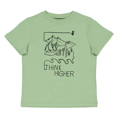Save The Duck Kids Mint Green Think Higher Printed T-shirt