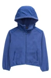 Save The Duck Kids' Neville Water Resistant Fleece Zip Hoodie In Eclipse Blue
