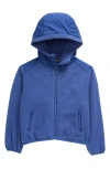 Save The Duck Kids' Neville Water Resistant Fleece Zip Hoodie In Eclipse Blue
