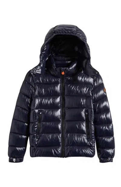 Save The Duck Kids' Niles Recycled Nylon Puffer Jacket In Black