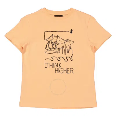Save The Duck Kids Papaya Orange Think Higher Printed T-shirt