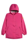 Save The Duck Kids' Qiana Waterproof Hooded Rain Jacket In Fuchsia Pink