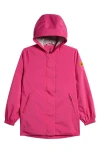 Save The Duck Kids' Qiana Waterproof Hooded Rain Jacket In Fuchsia Pink