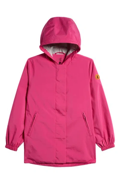 Save The Duck Kids' Qiana Waterproof Hooded Rain Jacket In Fuchsia Pink