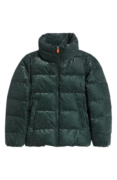 Save The Duck Kids' Quily Quilted Puffer Jacket In Land Green