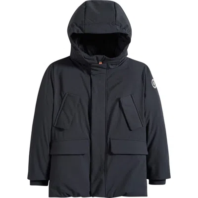 Save The Duck Kids' Theo Hooded Jacket In Black