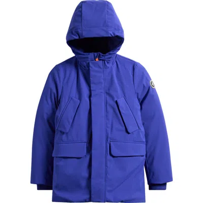 Save The Duck Kids' Theo Hooded Jacket In Blue