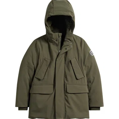 Save The Duck Kids' Theo Hooded Jacket In Green