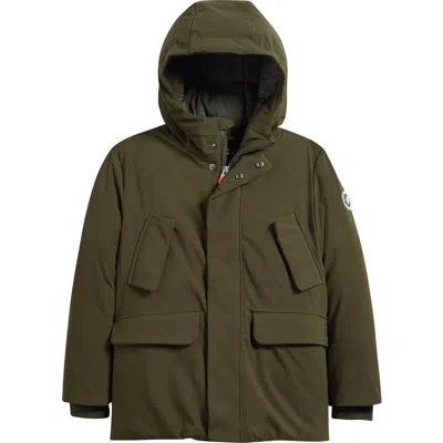 Save The Duck Kids' Theo Hooded Jacket In Green