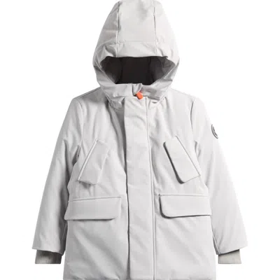 Save The Duck Kids' Theo Water Repellent Hooded Parka In Gray