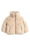 Save The Duck Kids' Thisbe Quilted Fleece Jacket In Neutral
