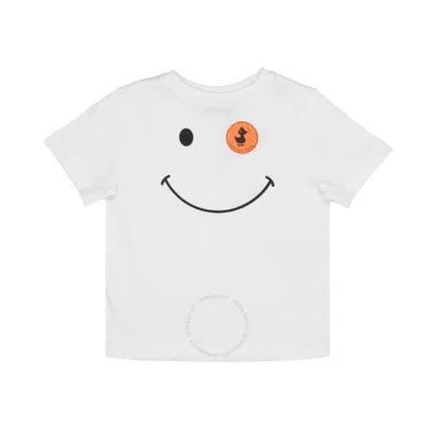 Save The Duck Kids White Asa Smiley Face