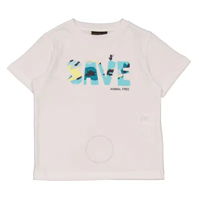 Save The Duck Kids White Haven Logo T-shirt