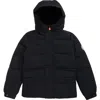 Save The Duck Kids' Wind & Water Resistant Fleece Lined Puffer Jacket In Black