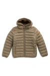 Save The Duck Kids' Wind & Water Resistant Fleece Lined Puffer Jacket In Brown
