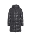 Save The Duck Knee-length Puffer Jacket With Innovative Plumtech Insulation In Black