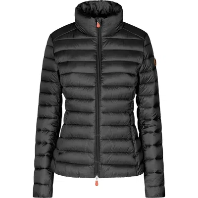 Save The Duck Ladies Black Carly Animal Free Puffer Jacket