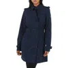 SAVE THE DUCK SAVE THE DUCK LADIES BLUE BLACK AUDREY TRENCH JACKET