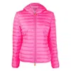 Save The Duck Ladies Fluo Pink Kyla Hooded Puffer Jacket In Pink