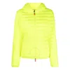 Save The Duck Ladies Fluo Yellow Kyla Hooded Puffer Jacket In Yellow