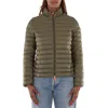Save The Duck Ladies Green Carly Puffer Jacket In Green