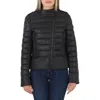 SAVE THE DUCK SAVE THE DUCK LADIES LONDON LEATHER BIKER PUFFER JACKET