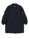 Save The Duck Luxe Black Jacket With High Collar In Blue