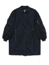 Save The Duck Luxe Black Jacket With High Collar In Blue