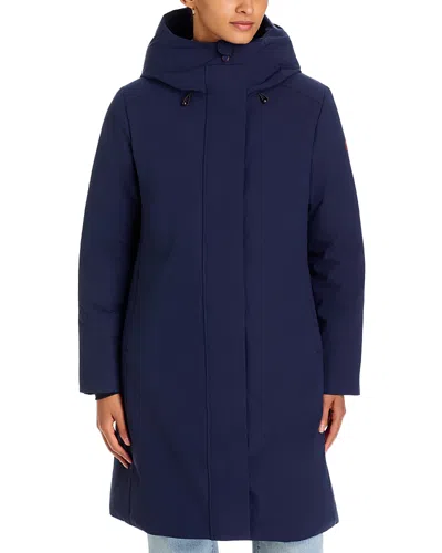 Save The Duck Leandra Hooded Coat In Blue
