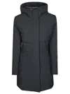Save The Duck Leyla Fixed Hood With Button Flap In Black