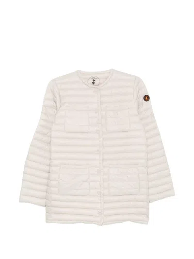Save The Duck Trench Imbottito Elisa Beige Chiaro  In White
