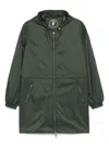 Save The Duck Lightweight Green Nylon Parka With Practical Features In Green