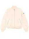Save The Duck Logo-patch Bomber Jacket In Nude