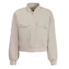 Save The Duck Lilin Bomber Jacket In Beige