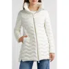 Save The Duck Livette Wavy Quilted Water Repellent Puffer Jacket In White