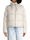 Save The Duck Logo-patch Padded Hooded Jacket In Multi