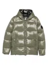 Save The Duck Logo-appliqué Coat In Green