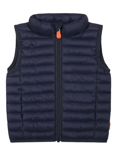 SAVE THE DUCK LOGO-APPLIQUÉ GILET