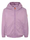 Save The Duck Logo Hooded Jacket In 粉色