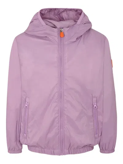 Save The Duck Logo Hooded Jacket In 粉色